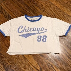 Retro Brand White and Blue T-Shirt